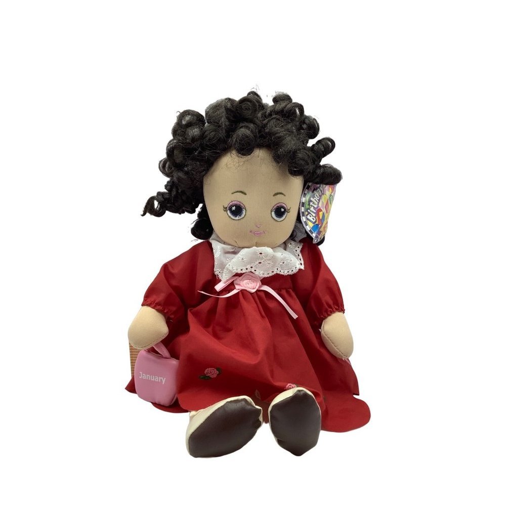 Sugar Loaf Birthday Babies January Jenny Red Dress Plush‎ Stuffed Doll